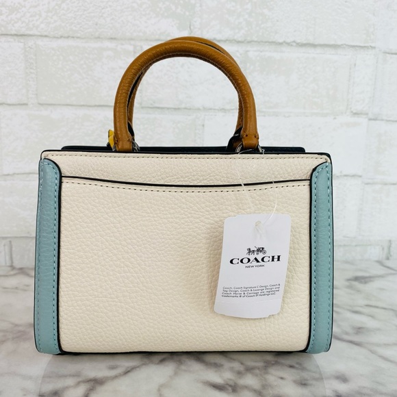 ❗️Sold Out❗️Coach Colorblock Micro Rowan Zoe Crossbody Satchel - Picture 6 of 13